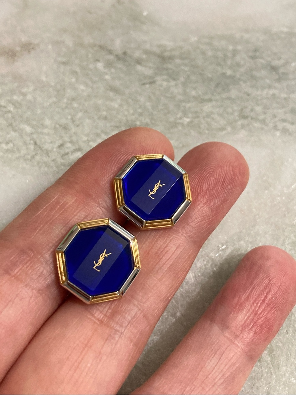 YSL Vintage Cuff Links & Tie Tack Set - Picture 3 of 8
